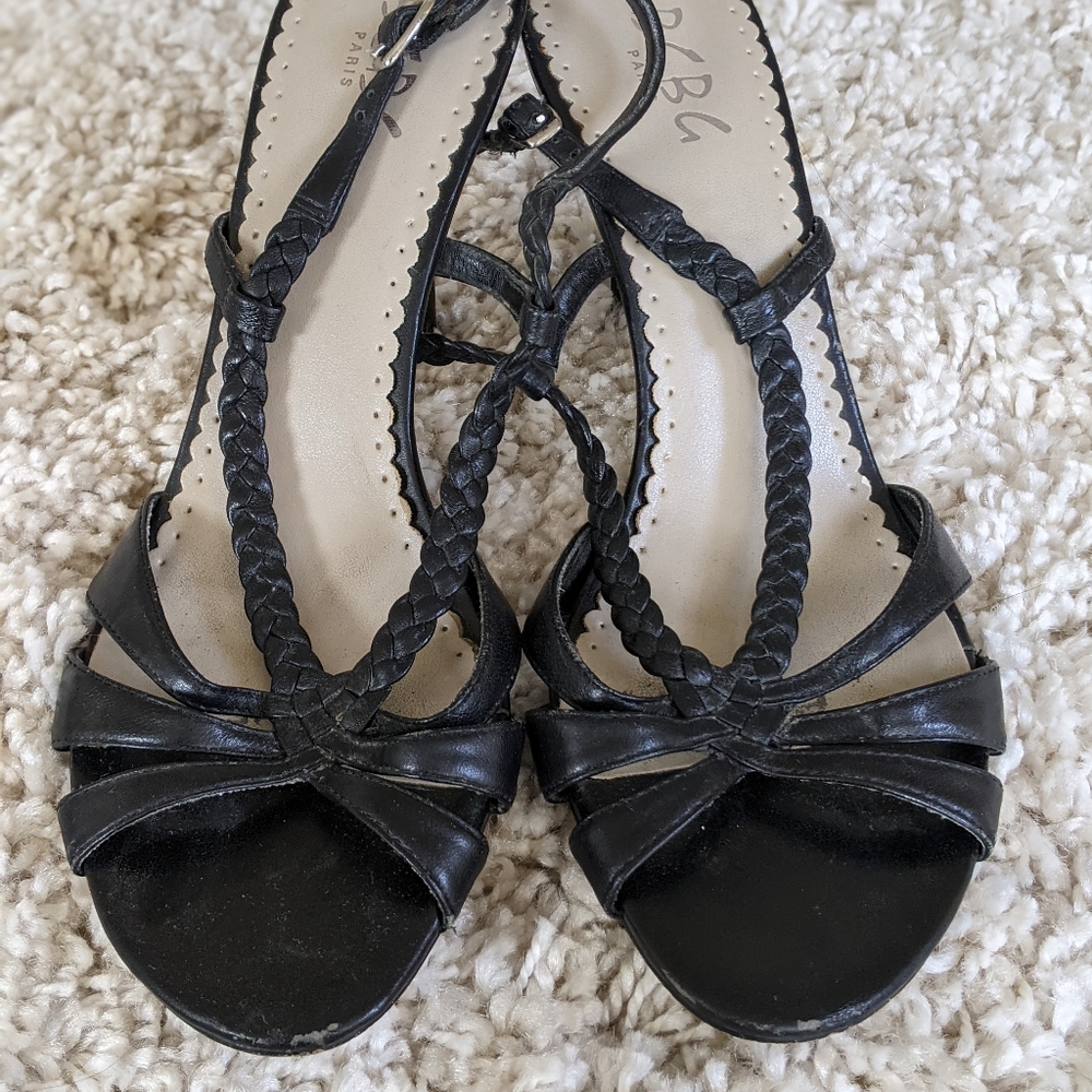 BCBG Paris Braided Strappy Heels